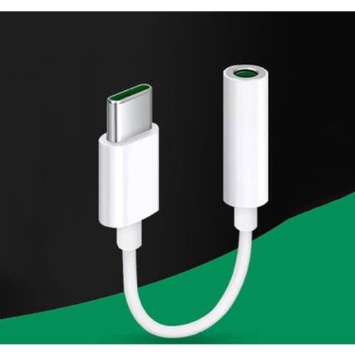 USB C To 3.5MM Audio Aux Cable Type C 3.5 Jack Earphone Adapter For OPPO R17 Plus Find X X2 Pro Reno 3 4 Pro Headsets Converter