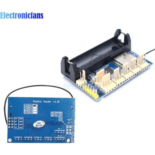 Ra-02 LoRa Radio Node V2.0 433MHz SX1278 Wireless Module IPEX interface for Arduino ATmega328P 3.7-12V 14500 Battery Holder