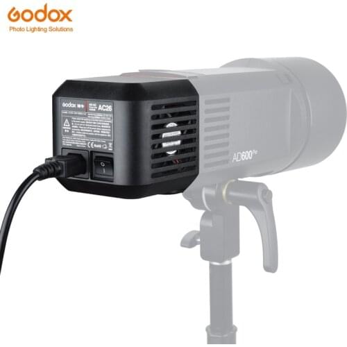 Godox AC26 AC Power Unit Source Adapter with Cable for AD600PRO Outdoor Flash