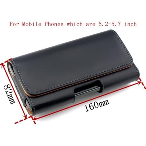 Genuine Leather Case For Xiaomi Redmi Note 7 8 Pro Belt Clip Holster For 5.2"-5.7" Mobile Phone Pouch Cover For iPhone 6 Plus