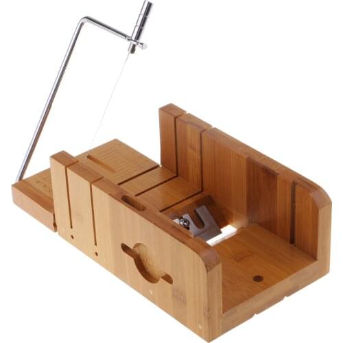 Wood Soap Cutter Loaf Mould Mold with Beveler Planer and Wire Slicer Cutters Soap Making Cutting Tools for Handmade Craft