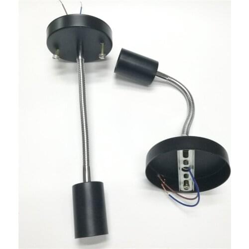E27 Ceramic Lamp Holder with flexible hose Bracket Base 6pcs