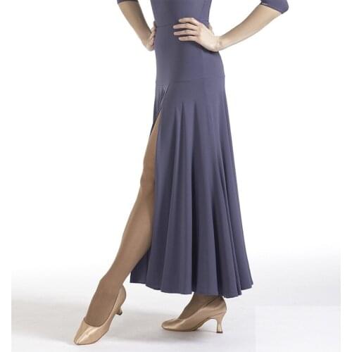 Elastic National Standard Ballroom Skirts New Modern Long Waltz Skirt Show Expansion Black Gary red very full Ice silk fabrics