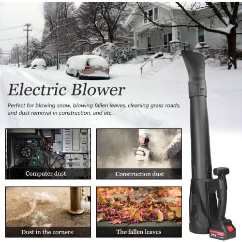 High-Power Electric Blower Strong Wind Leafs Blower Dust Removal Fan Lithium Battery Rechargeable Home Snow Cleaner Power Tool