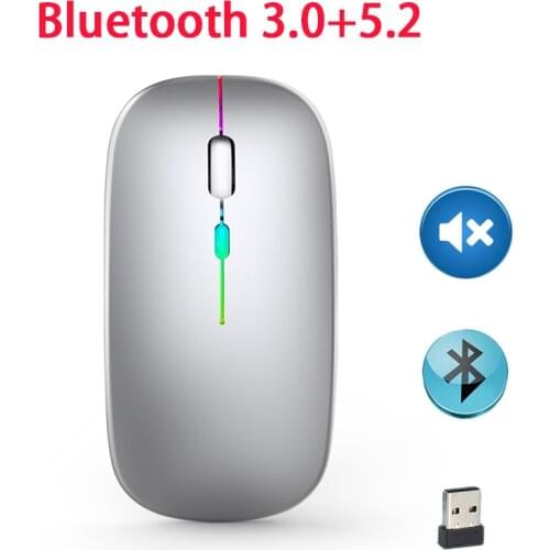 Mouse Wirelesss Rechargeable RGB Bluetooth Mouse Wireless Computer Silent Mause With LED Backlit Mouse For Laptop