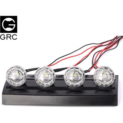 GRC Roof Spotlight Searchlight Headlights LED Lights Lamp Upgrade For 1/10 RC Crawler Traxxas TRX4 G500 TRX6 G63 Benz #G162F