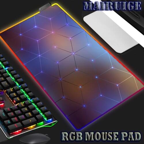 RGB Mouse Pad LED Colorful Lights Large Mousepad Gaming Accessories PC Laptop Gamer Desk Mat for Dota/csgo Computer Keyboard Pad