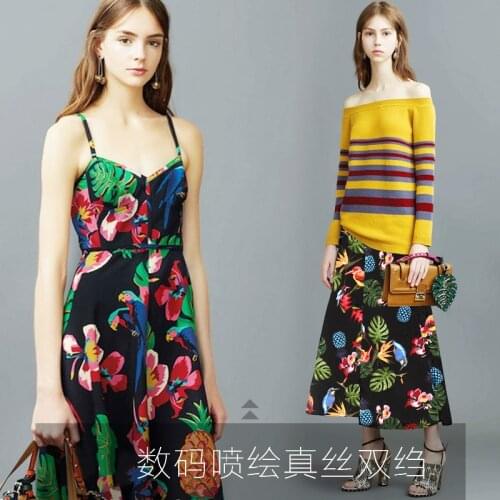 Silk crepe 100% silk fabrics silk cloth digital printing fabric garment cloth shirt dress fabric