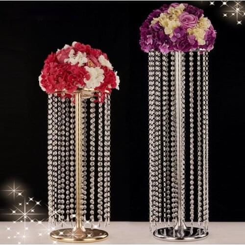 Wedding Ferris Wheel Crystal Acrylic Beads T Stage Road Lead Weddings Main Table Centerpiece Flower Stand Home Decorative