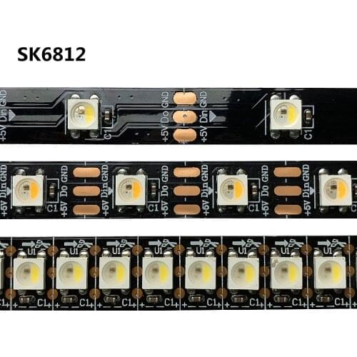DC 5V SK6812 RGBW RGBWW Led Strip 4 in 1 Similar WS2812B 30 60 144 LEDs Individual Addressable Led Tape Light 1m 2m 3m 4m 5m