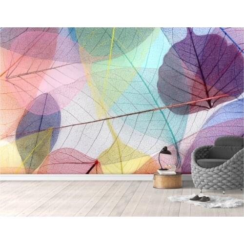 XUE SU Custom photo wallpaper mural fashion fresh leaves Nordic background wall
