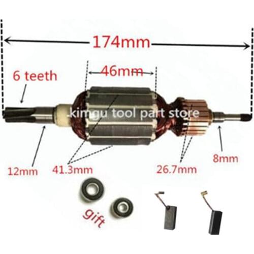 AC220V-230V Rotor HR4001C Armature replace for MAKITA 513633-7 HR4010C HR4011C HR4001CX Anchor motor