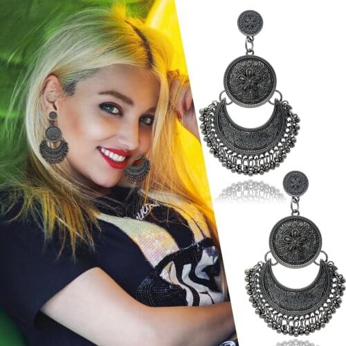 Bohimia Indian Jewelry Drop Dangle Earrings for Women Victorian Belly Dance Vintage Fashion Trendy Beads Beaded Earrings 2021