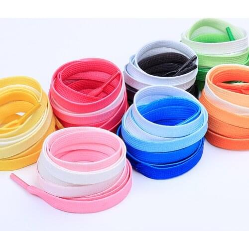 1 Pair Rainbow Colored Shoe Laces 110cm Sneaker Flat Elastic Shoelaces Hiking Boots Shoe Strings Colored Shoe Laces