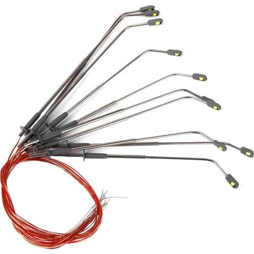 10 pieces height 8 cm model street lamp lighting single for model railroad landscape