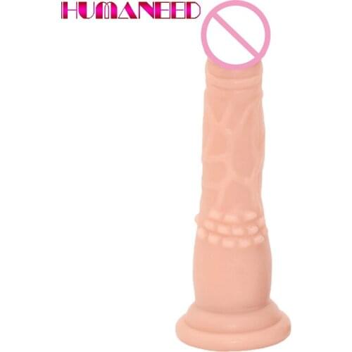 18*4.5cm Skin Feeling Huge Realistic Dildo Soft and Flexible Penis with Suction Cup for Women Masturbation Lesbain Sex Products