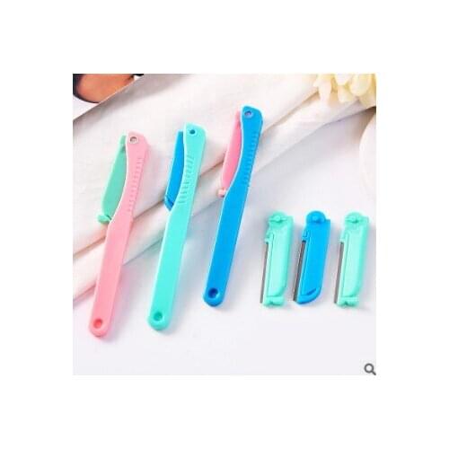 200pcs/lot Simple DIY Multi Foldable Eyebrow Razor ABS Eyebrow Trimmer Beauty Tools Kit Makeup Accessories HA483