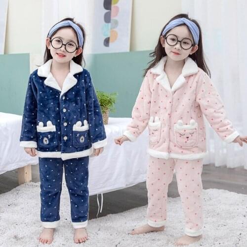 2020 Children Clothes Sleepwear kid homewear Cartoon Print Casual Tops+pants Pajamas 2pcs Sets Baby Boy Girl Pajamas KL21