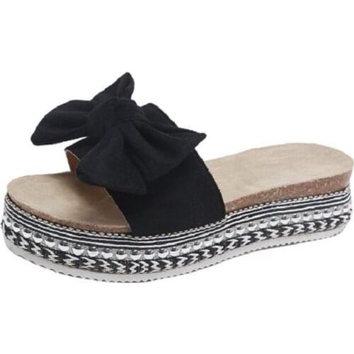 2021 Summer Fashion Sandals Bow Sandals Slipper Indoor Outdoor Flip-flops Beach Shoes Female Slippers New