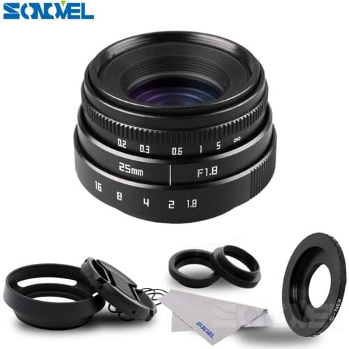 25mm F1.8 APS-C Television TV Lens CCTV Lens+hood For Sony E Mount Nex-5T Nex-F3 Nex-6 Nex-7 Nex-5R A6300 A6100 A6000 A6500