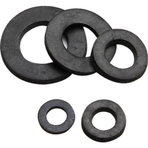 50pcs M3/M4/M5/M6/M8/M10/M12 rubber gasket black insulating gasket increase rubber washers O-flat pad 1mm 2mm thickness