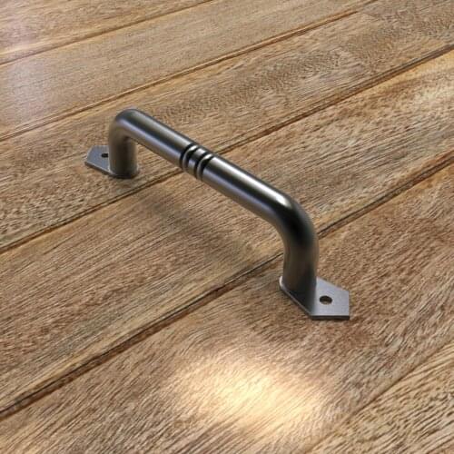 8" Long Rustic steel wood barn door one side pull handle farm gate handle