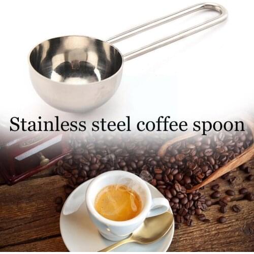 Tea Coffee Accessories Thick steel handle Long Handle Scoop Tea Spoon Steel Coffee Bean Measuring Stirring D7O5