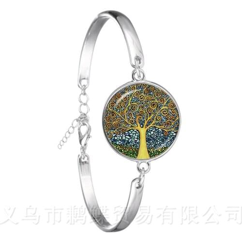 Dandelion Bracelet More Beautiful Flowers Design Glass Dome Leather Bangle European And American Jewelry Best Gift For Friends