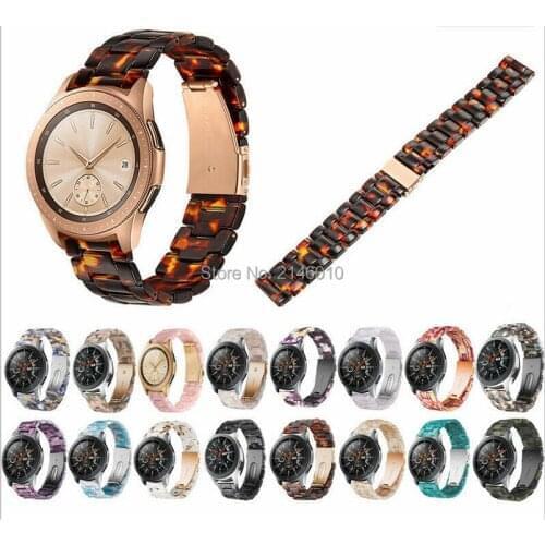 Quick Release 20mm Resin Tortoise Watch Band Watchband For Samsung Gear Sport Fitness Belt Strap