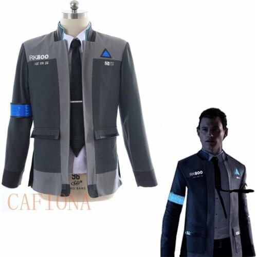 Cafiona new Detroit Become Human cosplay costume Connor cosplay costume coat shirt and tie set in stock
