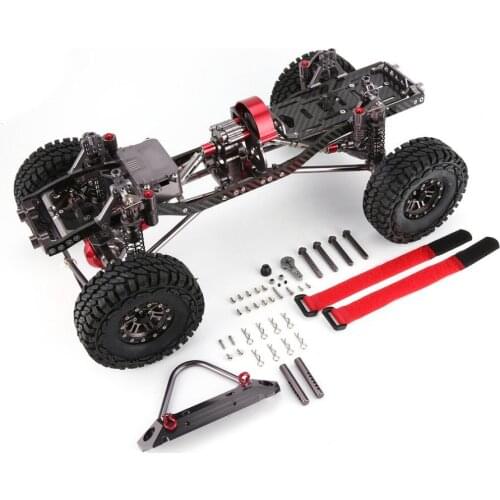 CNC Aluminum Metal and Carbon Frame Body for 1/10 RC Crawler Cars AXIAL SCX10 Chassis 313mm Wheelbase Vehicle Part Accessories