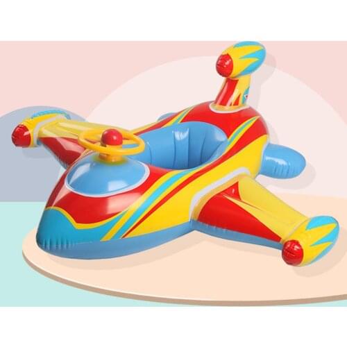 Baby Inflatable Aircraft Swimming Ring Seat Ring Plane Water Floating Row Children Kids Safety Beach Toy