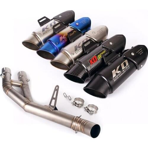 For Yamaha YZF-R1 R1 2015-2020 Exhaust System Motorcycle Stainelss Steel Middle Pipe Link Tail Vent Muffler Tube Set Silp on