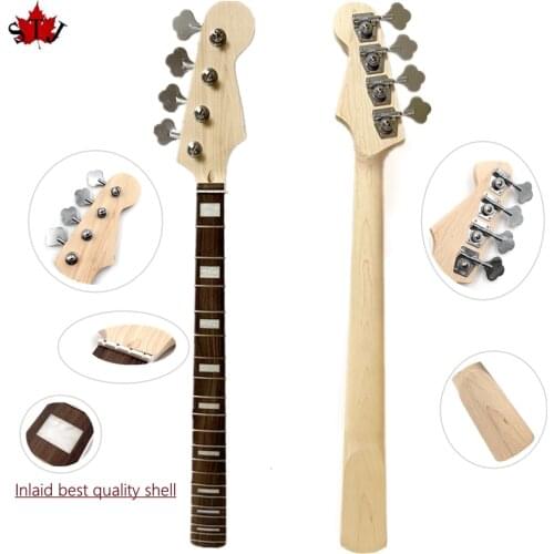 Maple wood 20 Fret For Electric Bass Neck and tuners with Rosewood fingerboard