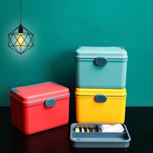 Double Layers Medicine Boxes Large Capacity Storage Box Home Sundries Organizer Medicine Chest Case Medical Kit With Handle