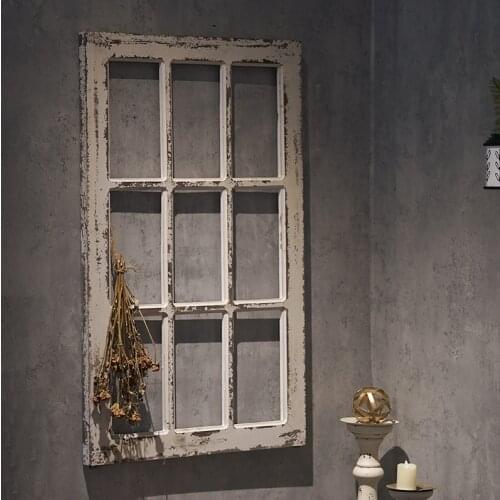 Wooden window frame wall hanging wall decoration window home background photography props wedding party garden photo simulation
