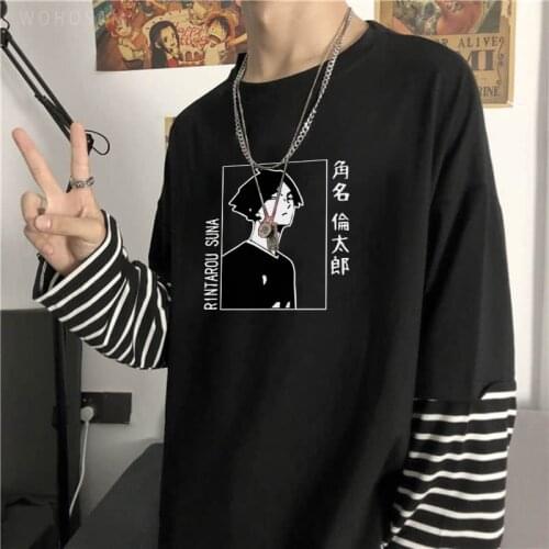 Anime Haikyuu T-shirts Harajuku Inarizaki High School Rintarou Suna Manga T Shirts Autumn Men Women Casual Long Sleeve Tshirts