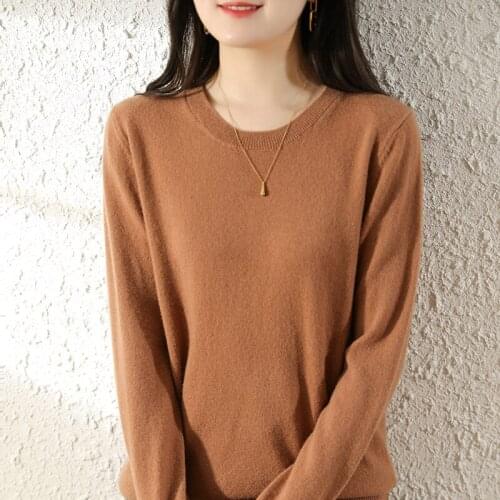 Hot Sale 10Colors Soft Warm Sweaters Women 100% Pure Australian Wool Knitwears Female Winter New Pullovers