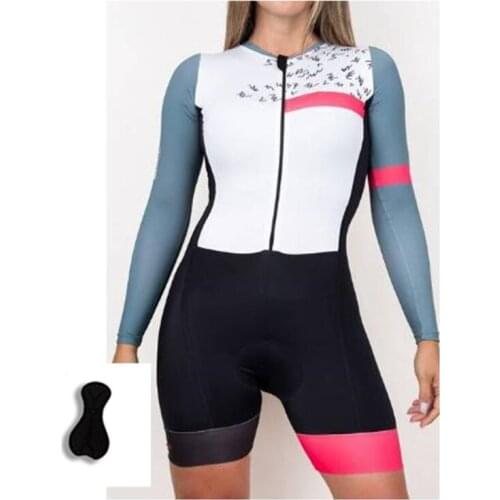 Long Sleeve Cushion Cycling Race Pro Cycling Suit Jumpsuit Women cycling Professional Womens Triathlon Cycling Jersey Jumpsuit