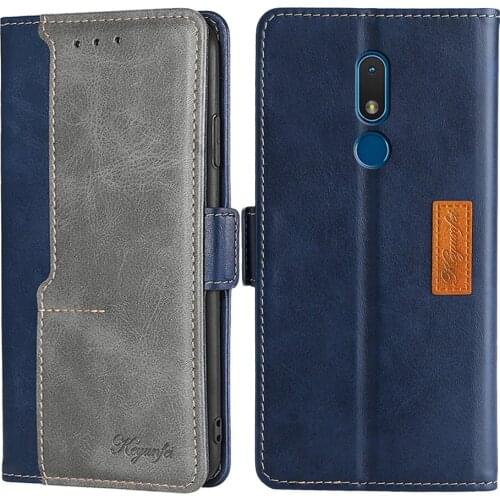 Leather Skin Cover For Nokia C1 C2 C3 Wallet Book Case Card Slots Magnet Shockproof Flip Shell Phone Cover for Nokia C3 Fundas