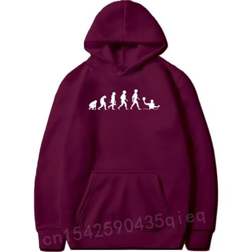 Water polo Print Graphic Mens Hoodies Water football Evolution Funny Long sleeve Sweatshirt Unique Design Autumn Men Hooded