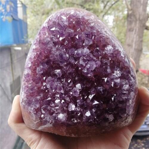 Natural amethyst cluster quartz crystal geode specimen healing quartz crystal cluster amethyst ornament decoration