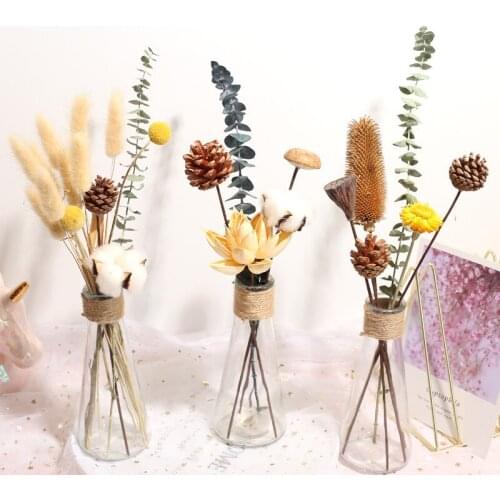 Natural Air Dry Real Touch Flowers Samll Eucalyptus Leaves Wedding Holiday Family Party Home Decoration Flores Preservadas