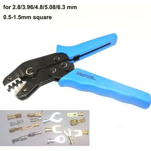 High quality Crimping tool terminal crimper pliers wire crimp 0.5-1.5mm2 multi tools for 2.8/3.96/4.8/5.08/6.3 mm Cables