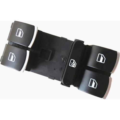 For VW Touran Tiguan Passat B6 B7 CC Golf Mk5 MK6 Jetta III AMAROK Driver Side Master Window Controller Switch Chrome 5ND959857