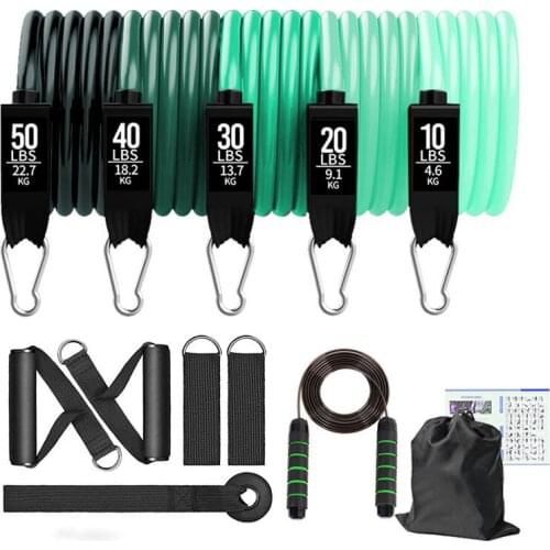 150 Lb Fitness Resistance Band Green Gradient Draw Rope Yoga Rubber Band Elastic Band Upgrade Training Band Pilates Home Fitness