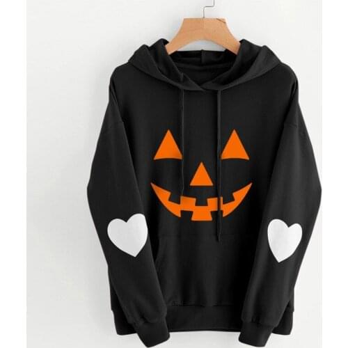 Christmas Clothes Womens Loose Hooded Print Casual Sweatshirt Female