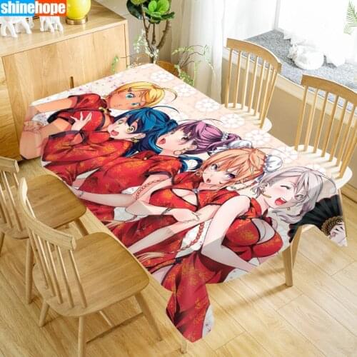 Shokugeki no Soma Table Cloth Oxford Print Waterproof Oilproof Home Rectangular Party Table Cover 100X140cm/140X250cm
