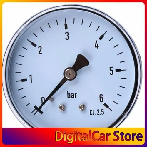 TS-60-6bar Precision Pressure Gauge 0-6 Bar 1/4“NPT Back Pressure Gauge Portable Water Pressure Tester