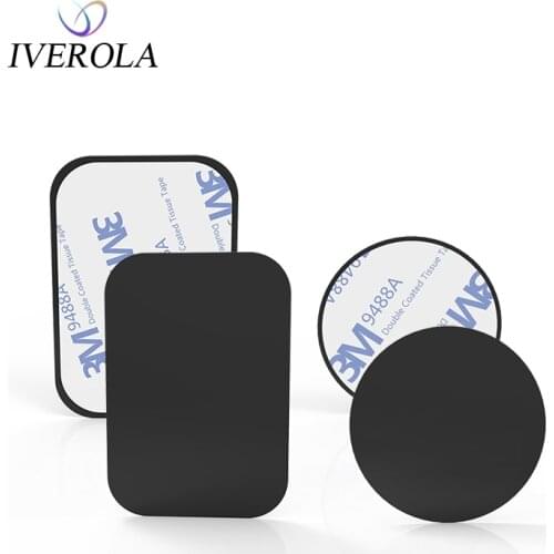 Univerola Mount Metal Plate with Adhesive For Magnetic Mount Car Holder Replacement Metal Plate Kit Magnet Mobile Phone Stand